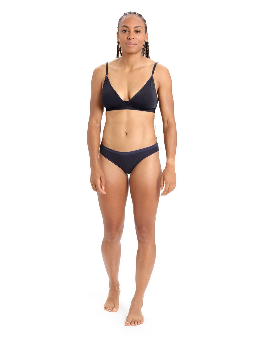 Sous Vêtement Icebreaker Merino Siren Bikini Briefs Femme Bleu Marine | FR 1721AHKP